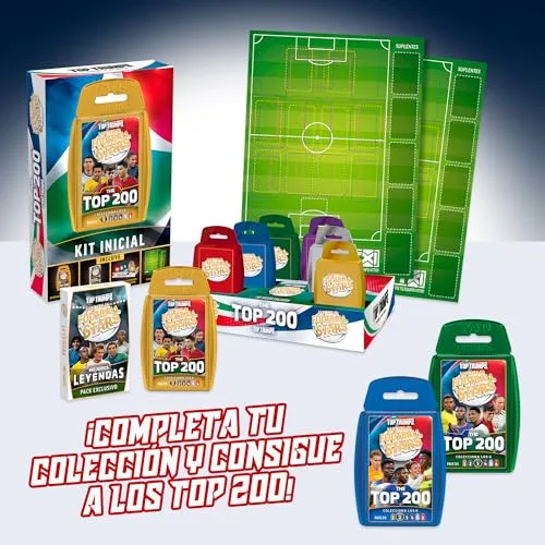Bizak ▫️ Futebol Mundial Top 200 Starter Kit, Kit Inicial com 34 Cartas Colecionáveis, 18 Lendas do Futebol e Campo de Jogo, Cartas colecionáveis para jogar e competir, a partir dos 4 anos (64570002) 7