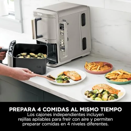 Ninja ▫️ Double Stack XL, Fritadeira de Ar Quente, 9,5 L, Pedra Dourada, SL451EUSD 5