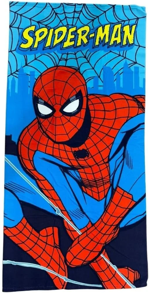 PICOBOX ▫️ Toalha do Homem-Aranha, Toalha de Praia para Crianças, de microfibra, grande, para piscina, espreguiçadeira, casa de banho, duche, macia, 100% poliéster, 140 x 70 centímetros, 240 g/m²