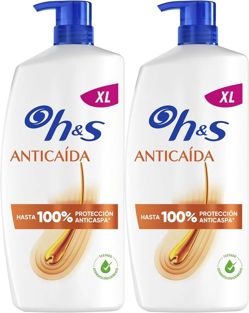 h&s ▫️ Champô Men Ultra Anti-Queda e Anti-Caspa 2x800 ml, com cafeína, combate a oleosidade e comichão, até 100% de proteção, clinicamente testado