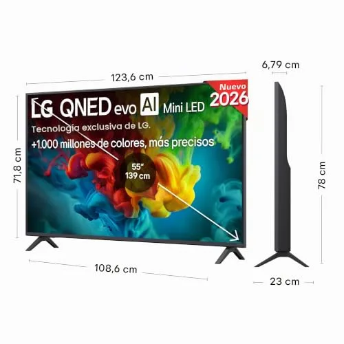 LG ▫️ 55QNED82B6B - Smart TV QNED EVO AI de 55" 4K, 94% sem reflexos, 2026 2