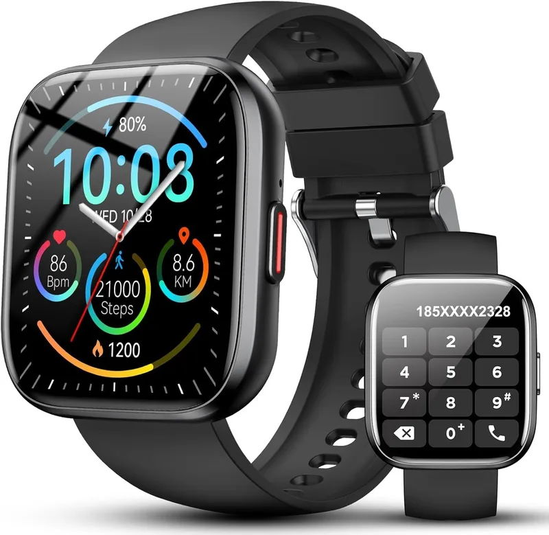 Ddidbi ▫️ Smartwatch de 1,85" com 112 modos desportivos, relógio inteligente à prova de água IP68 com monitor de ritmo cardíaco/monitor de sono/podómetro, pulseira de actividades para Android iOS