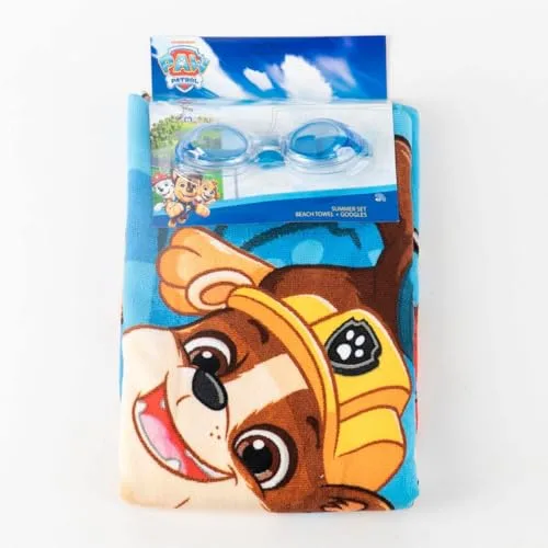 CERDÁ LIFE'S LITTLE MOMENTS ▫️ Conjunto de toalha e óculos de natação Paw Patrol para meninos e meninas – Toalha infantil macia e óculos de piscina antiembaciamento, kit de natação para crianças para a praia, piscina e verão 6