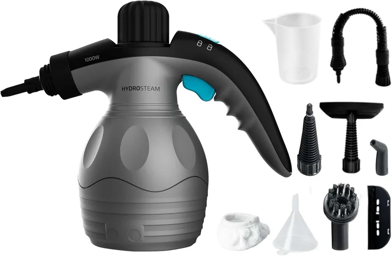 Cecotec ▫️ Máquina de limpeza a vapor com fio - Vaporeta HydroSteam 1030 X-Treme. 1000W, 3 Barras de Pressão, Fluxo de Vapor 30g/min, Limpa e Desinfecta, Acabamentos Perfeitos, Depósito 350ml, 9 Acessórios