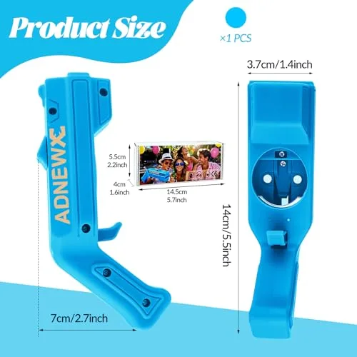ADNEWX ▫️ Abridor de garrafas em forma de pistola, Cap Gun – Abridor de garrafas de cerveja azul 2
