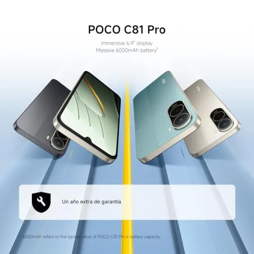 XIAOMI ▫️ Smartphone POCO C81 Pro 4+256 GB Preto Bateria de 6000 mAh 2