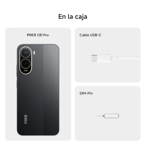 XIAOMI ▫️ Smartphone POCO C81 Pro 4+256 GB Preto Bateria de 6000 mAh 4
