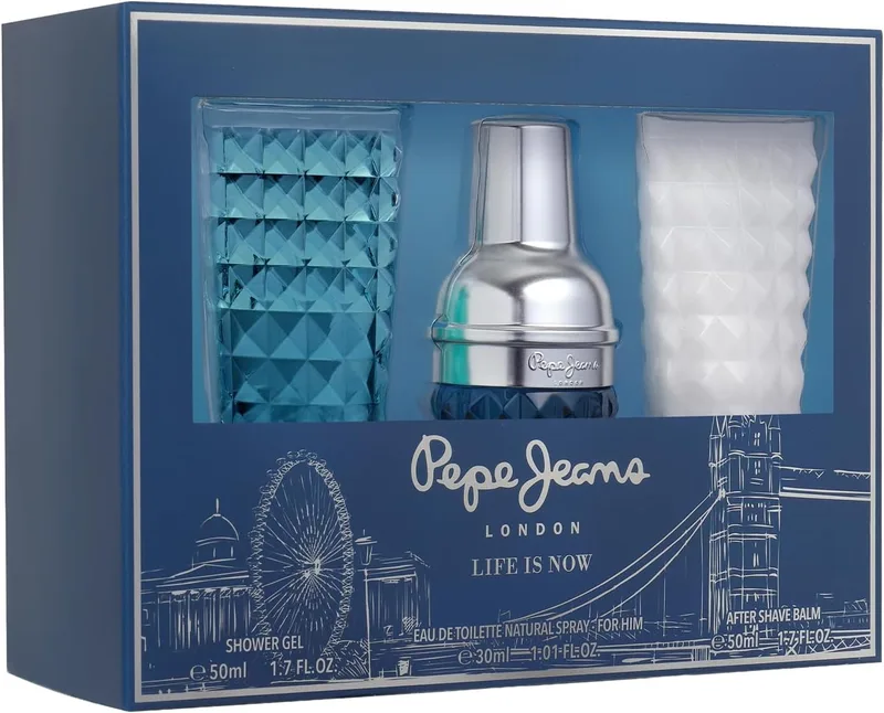 Pepe Jeans ▫️ Life Is Now For Him Perfumes para Homem - Conjunto de 3 peças