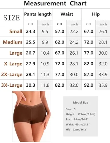 Briyat ▫️ Conjunto de 5 cuecas boxer de algodão com renda para mulher 6