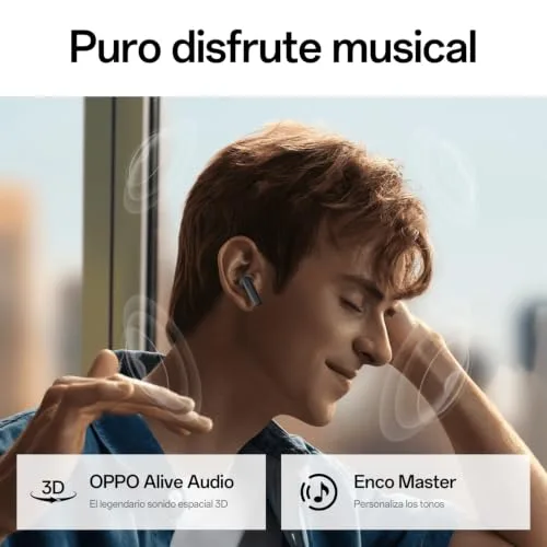 OPPO ▫️ Enco Buds3 Auscultadores Bluetooth 5.4 12,4 mm 48 h IP55, Preto Ardozia 5