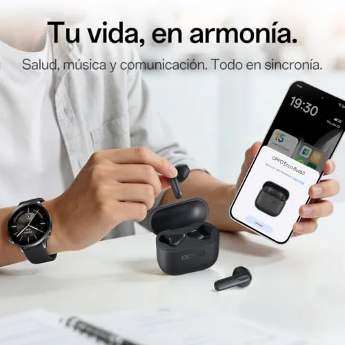 OPPO ▫️ Enco Buds3 Auscultadores Bluetooth 5.4 12,4 mm 48 h IP55, Preto Ardozia 7