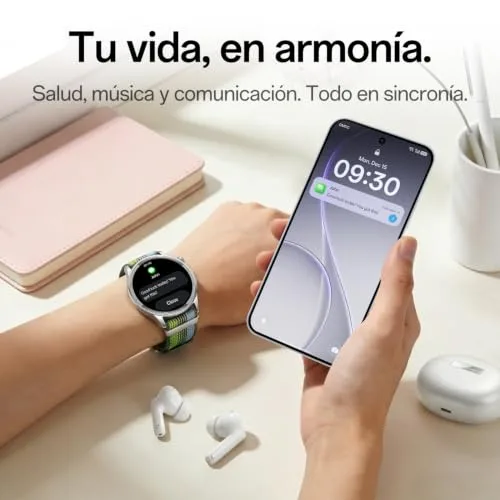 OPPO ▫️ Watch S – Relógio inteligente, ecrã AMOLED de 1,96 polegadas, mais de 100 modos desportivos, chamadas via Bluetooth, até 12 dias de autonomia 7
