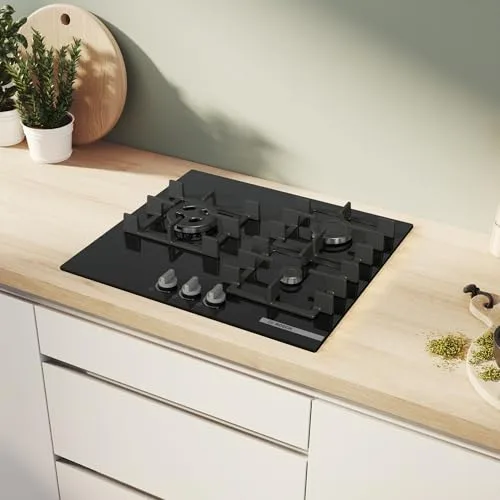 Bosch ▫️ Placa de gás, Série 4, 60 cm, Segurança GasStop, preto, PNC6B6K40 4