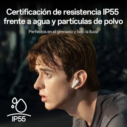 OPPO ▫️ Auscultadores sem fios Enco Buds3, Bluetooth 5.4, resistência à água IP55, bateria com 48 horas de autonomia, tradução por IA, modo de jogos com 47 ms, branco 6