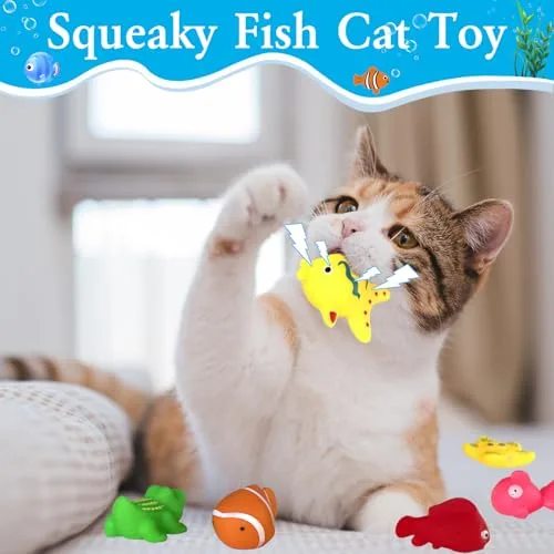 KEAGAN ▫️ Brinquedos de piscina para gatos com peixinhos de água para nadar, brinquedos em forma de peixe para brincar na água, portáteis, para brincar na água, piscina interativa, brinquedos interativos para brincar sem parar 7