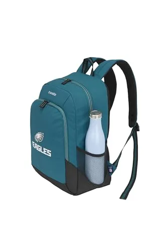 travelite ▫️ Mochila NFL College Philadelphia Eagles, mochila escolar em nylon resistente com compartimento para portátil de 15,6 polegadas, sistema de fixação ao trolley e costas almofadadas 3