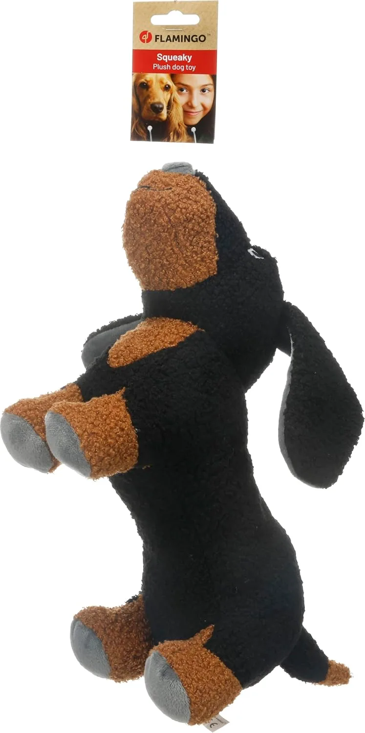 Flamingo ▫️ Brinquedo Theo Dachshund Preto 16x44x22 cm