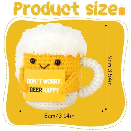MUYAPAY ▫️ Peluches personalizados com desenho de caneca de cerveja, macios e adoráveis 2