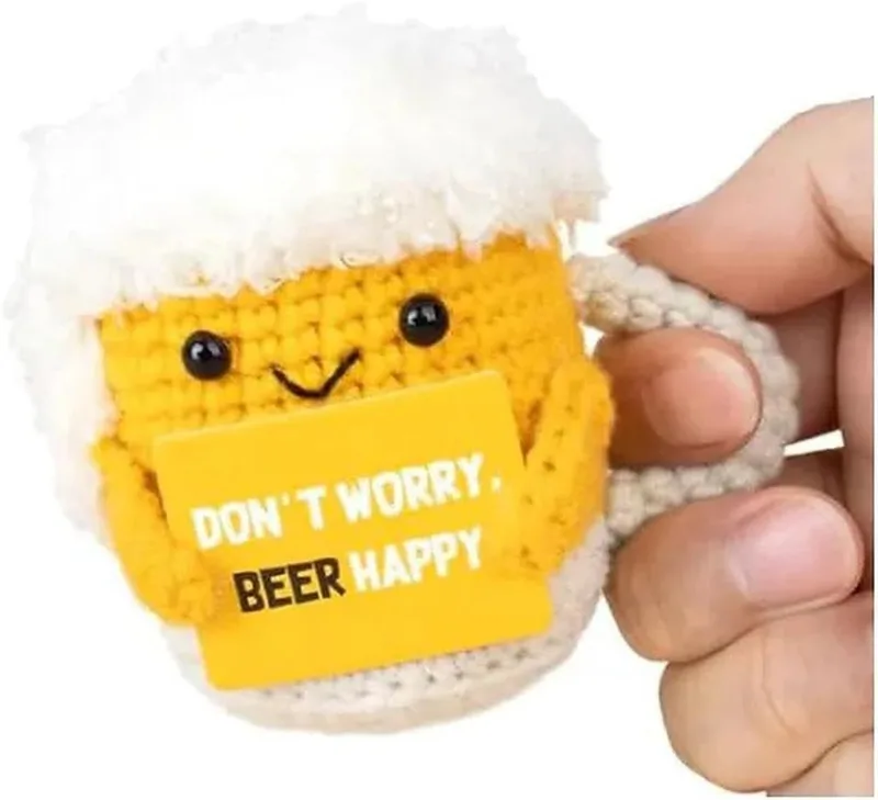 MUYAPAY ▫️ Peluches personalizados com desenho de caneca de cerveja, macios e adoráveis