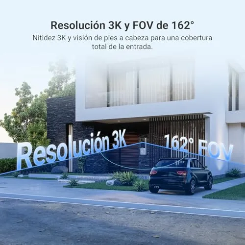 EZVIZ ▫️ CP8 Campainha sem fios para exterior com câmara de 5 MP, campainha incluída, deteção de pessoas, visão noturna a cores, bateria recarregável de 9600 mAh, áudio bidirecional, MicroSD/nuvem, Wi-Fi de 2,4 GHz 4