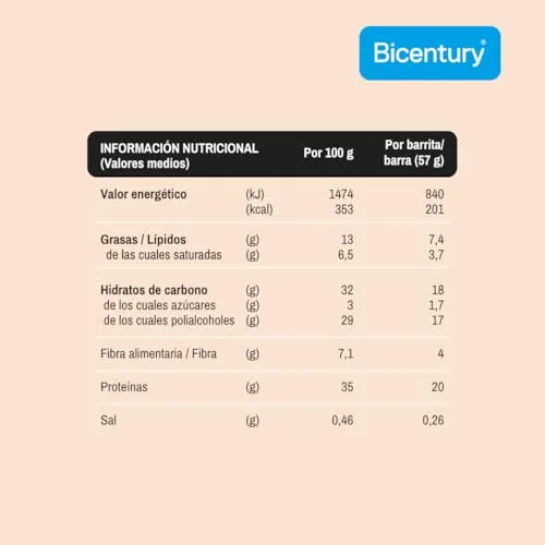 Bicentury ▫️ Barras Proteicas Choco Brownie 20 g de proteína | Embalagem de 12 barras | Sem açúcares adicionados | Rico em fibra | Snack fitness rico em proteínas 2