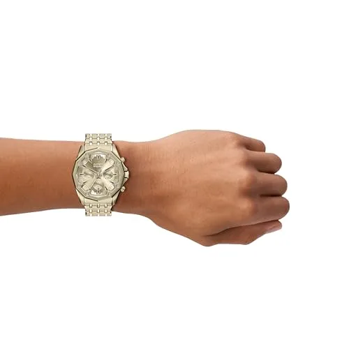 Diesel ▫️ Relógio Stinger para homem, 46 mm, em aço inoxidável com acabamento dourado, DZ4707 2