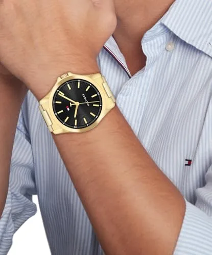 Tommy Hilfiger ▫️ Relógio analógico de quartzo para homem, modelo Bruce, com bracelete em silicone e aço inoxidável 3