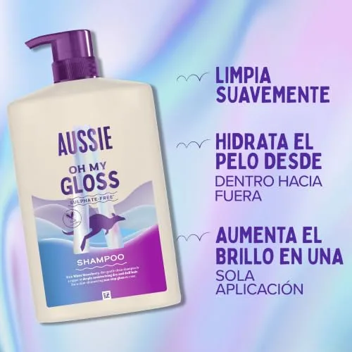 Aussie ▫️ Oh My Gloss Champô Sem Sulfatos, Brilho Intenso, 1 L 2
