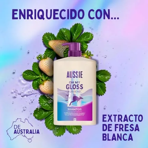 Aussie ▫️ Oh My Gloss Champô Sem Sulfatos, Brilho Intenso, 1 L 4