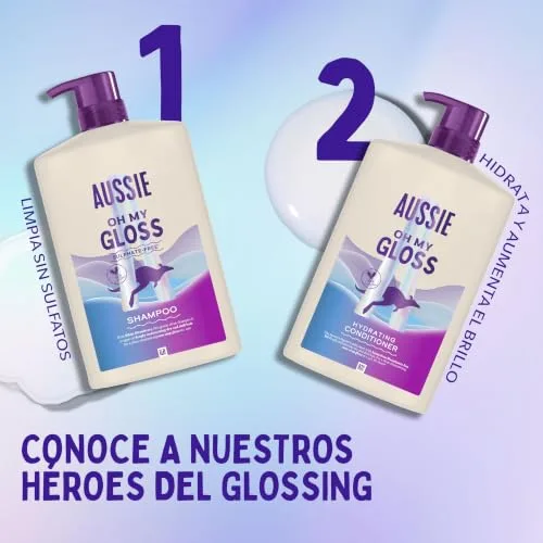 Aussie ▫️ Oh My Gloss Champô Sem Sulfatos, Brilho Intenso, 1 L 6
