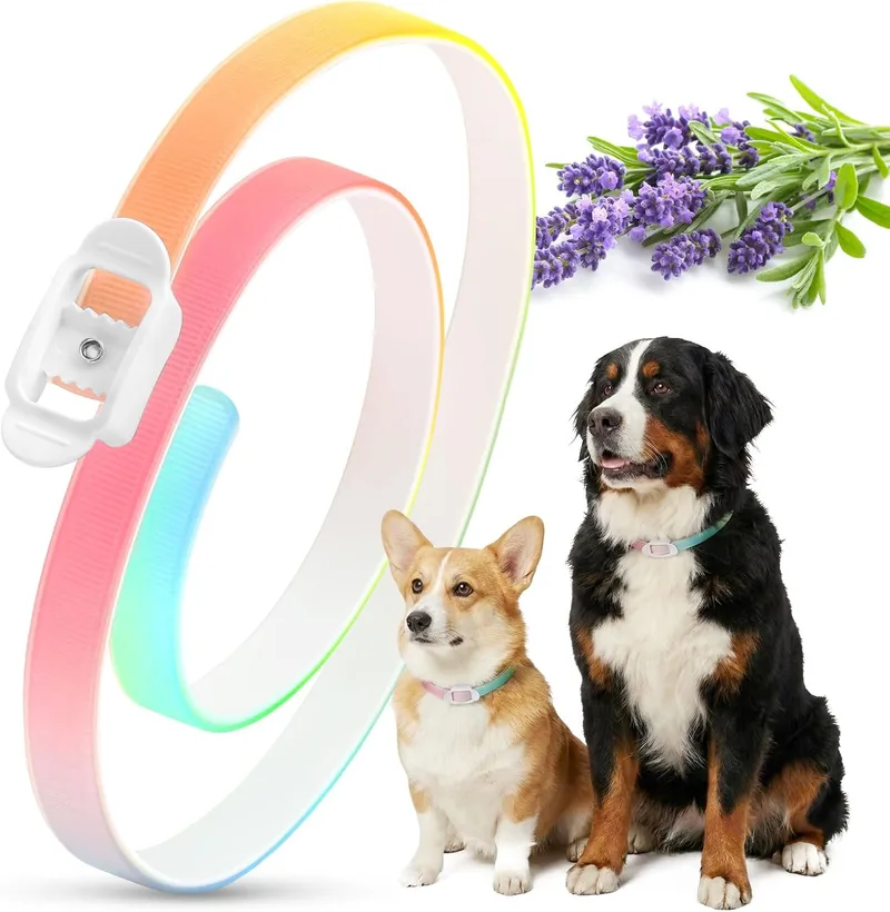 fittdai ▫️ Coleira anti-pulgas e carraças para cães – 69 cm, impermeável e ajustável – Ajuda a reduzir o contacto com parasitas – 8 meses de utilização