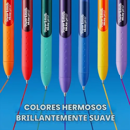 Paper Mate ▫️ InkJoy - Canetas de gel | Cores de tinta vibrantes e variadas | Para escrever, colorir e escrever no diário | Ponta média (0,7 mm) | 14 unidades 3