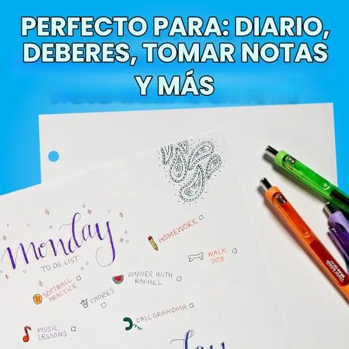 Paper Mate ▫️ InkJoy - Canetas de gel | Cores de tinta vibrantes e variadas | Para escrever, colorir e escrever no diário | Ponta média (0,7 mm) | 14 unidades 5