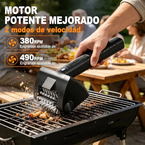 Shinmax ▫️ Escova Elétrica sem Fios para Churrasco com 2 Velocidades 2
