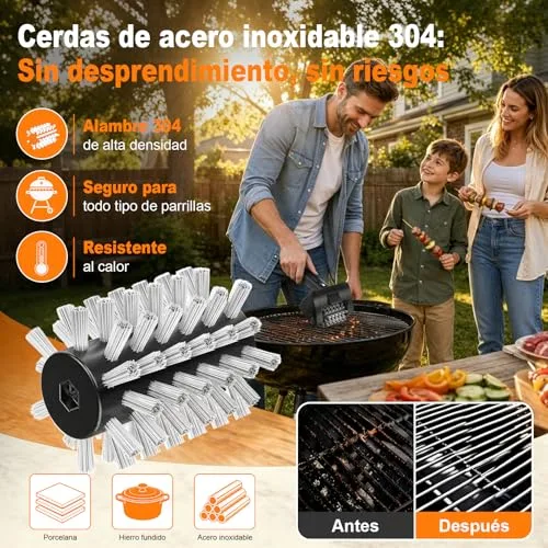 Shinmax ▫️ Escova Elétrica sem Fios para Churrasco com 2 Velocidades 4