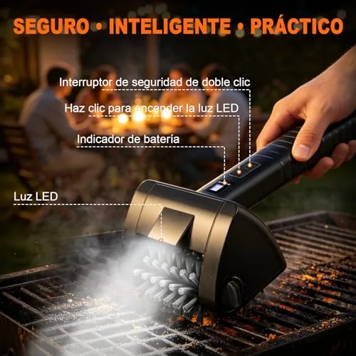 Shinmax ▫️ Escova Elétrica sem Fios para Churrasco com 2 Velocidades 7
