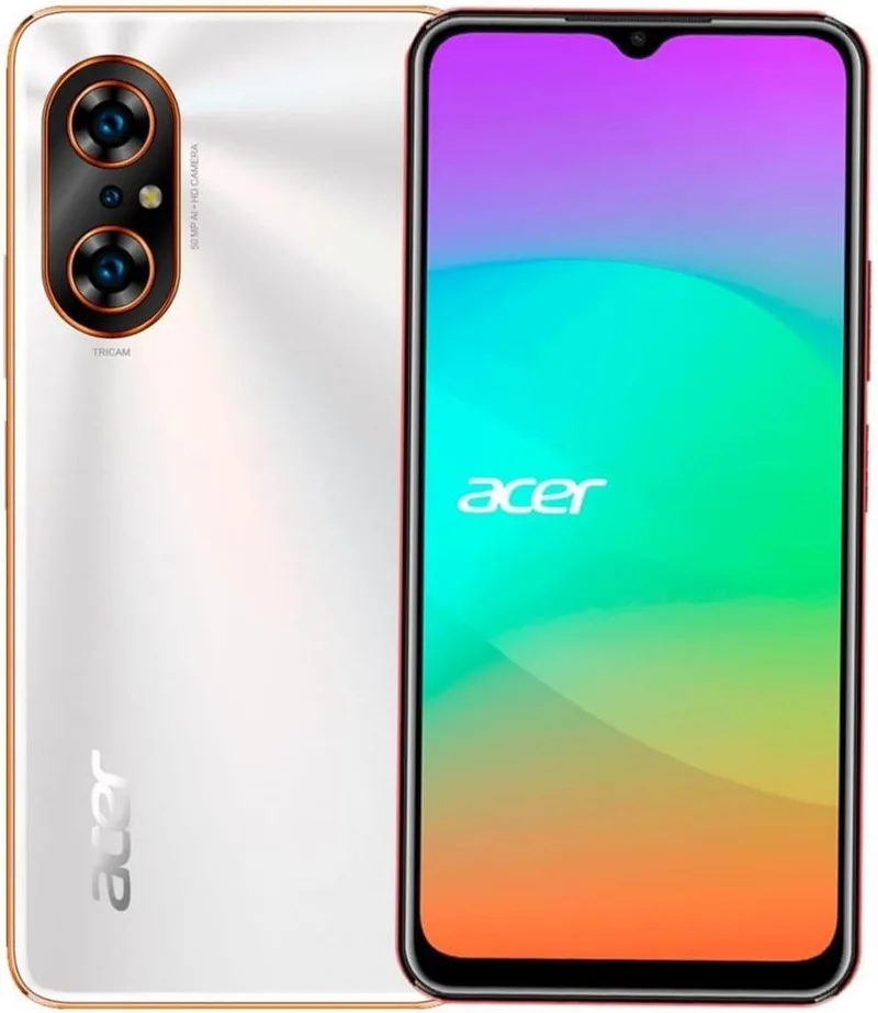 acer ▫️ Smartphone Sospiro C3 4G Branco e Laranja Qualcomm Snapdragon 680 SM6225 6 GB + 256 GB | Ecrã de 6,52" | Câmara de 50 MP | Bateria de 5000 mAh