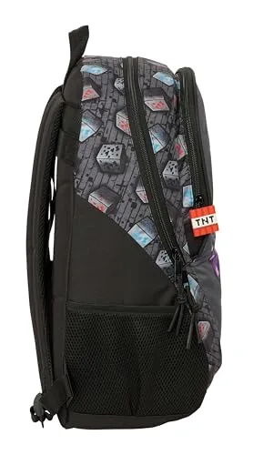 Safta ▫️ MINECRAFT GRAFFITI - Mochila escolar infantil, ideal para crianças de várias idades, confortável e versátil, de qualidade e resistente, 32 x 16 x 44 cm 2
