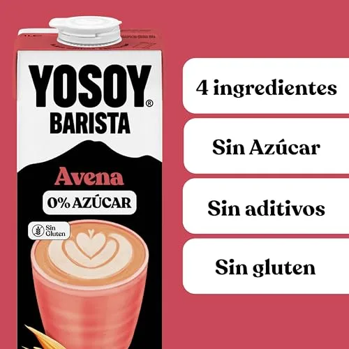YOSOY ▫️ Bebida Vegetal de Aveia Barista sem Açúcar - especial para café, embalagem de 6 x 1 L 5