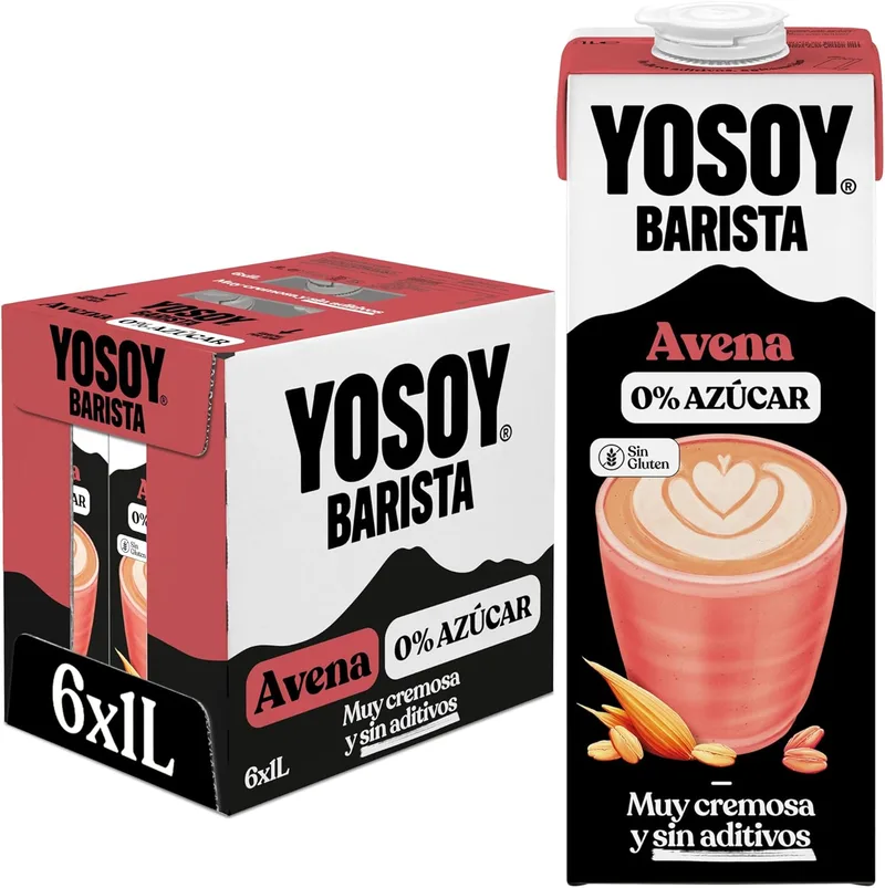 YOSOY ▫️ Sugar Free Barista Oatmeal Vegetable Drink, embalagem de 6 x 1L