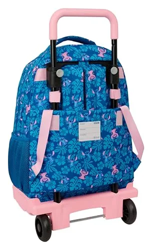 Safta ▫️ STITCH LILO - Mochila grande com rodas, compacta, removível, ideal para crianças de várias idades, confortável e versátil, de qualidade e resistente, 33x22x45 cm 2