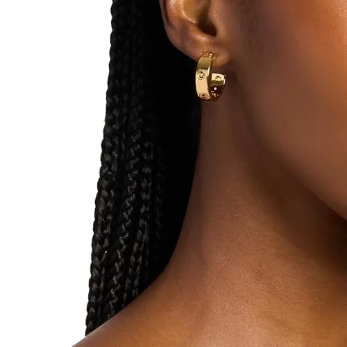 Michael Kors ▫️ Brincos para mulher em latão dourado com fecho de pino seguro 2