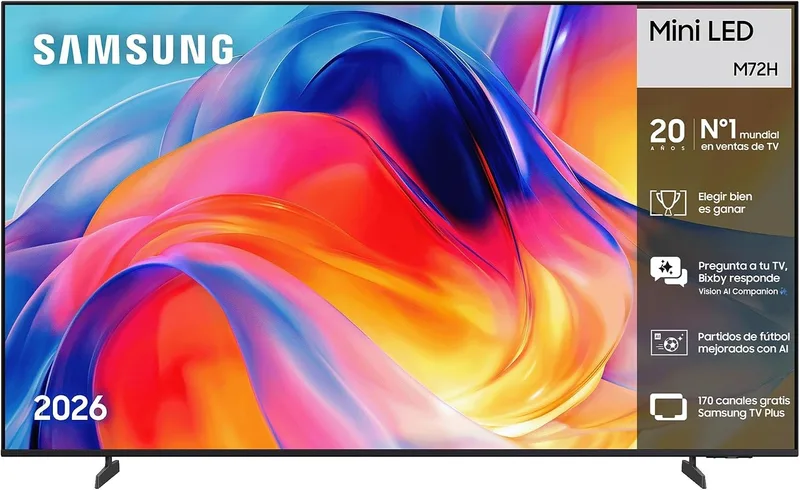 Samsung ▫️ Televisão Mini LED M72H de 65 polegadas, 4K, Smart TV com IA