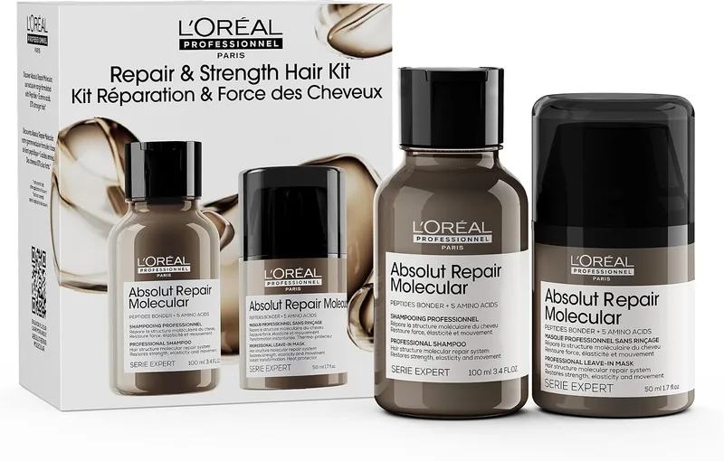 L'Oréal Professionnel Paris ▫️ Conjunto de viagem L'Oréal Professionnel Absolut Repair Molecular para cabelos danificados