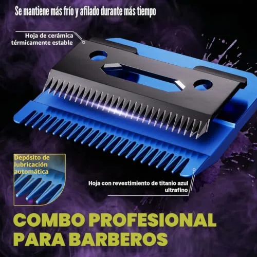 SUPRENT ▫️ Máquinas Profissionais de Corte de Cabelo, Máquina de Cortar Cabelo Sem Fios - Roxa 3