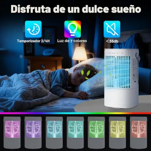 kswiown ▫️ Ventilador portátil com reservatório de água de 900 ml e temporizador de 2/4 h 5