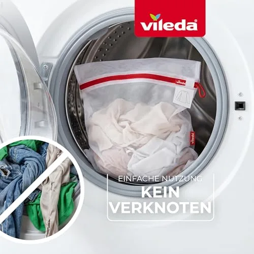 Vileda ▫️ Sacos de lavagem para máquina de lavar roupa, conjunto de 3 com fecho de correr 5