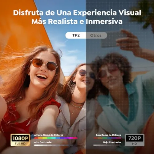 TOPTRO ▫️ Projetor portátil 【Android 14.0 e aplicação integrada】 Projetor 4K/1080P com suporte para projeção de curta distância, correção automática de distorção trapezoidal, Wi-Fi 6 e Bluetooth 5.4, MiniProjetor com rotação de 270° e suporte incluído para cinema em casa 6