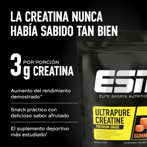ESN ▫️ Ultrapure Creatine Gummies, Pêssego, 120 gomas, 30 doses 4