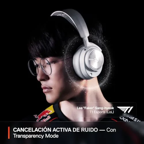 SteelSeries ▫️ Arctis Nova Pro Wireless - Auscultadores de jogos sem fios compatíveis com vários sistemas (PC, PS, telemóvel) - Drivers premium - Iman de neodímio - Cancelamento de ruído - ClearCast Gen 2 - Preto 5